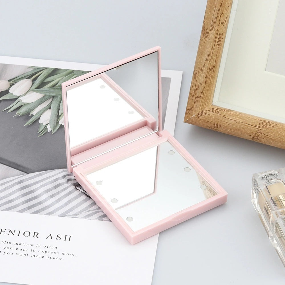 Portable folding mirror