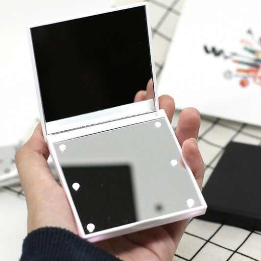 Portable folding mirror